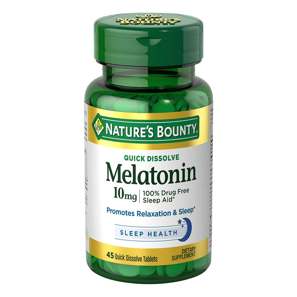 Natures Bounty Quick Dissolve 10 Mg Max Strength Melatonin, 45 Tablets